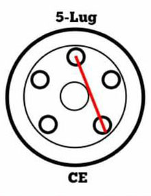 5-lug bolt pattern measurement