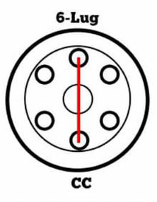 6-lug bolt pattern measurement